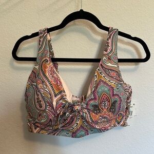 Raisins Curve Paisley Print Bikini Top